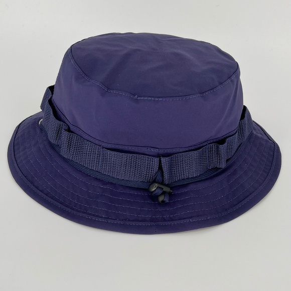 J. Crew Mens Mini Boonie Hat Size S/M Navy Blue Bucket Fleece Fishing Outdoors - Picture 1 of 6